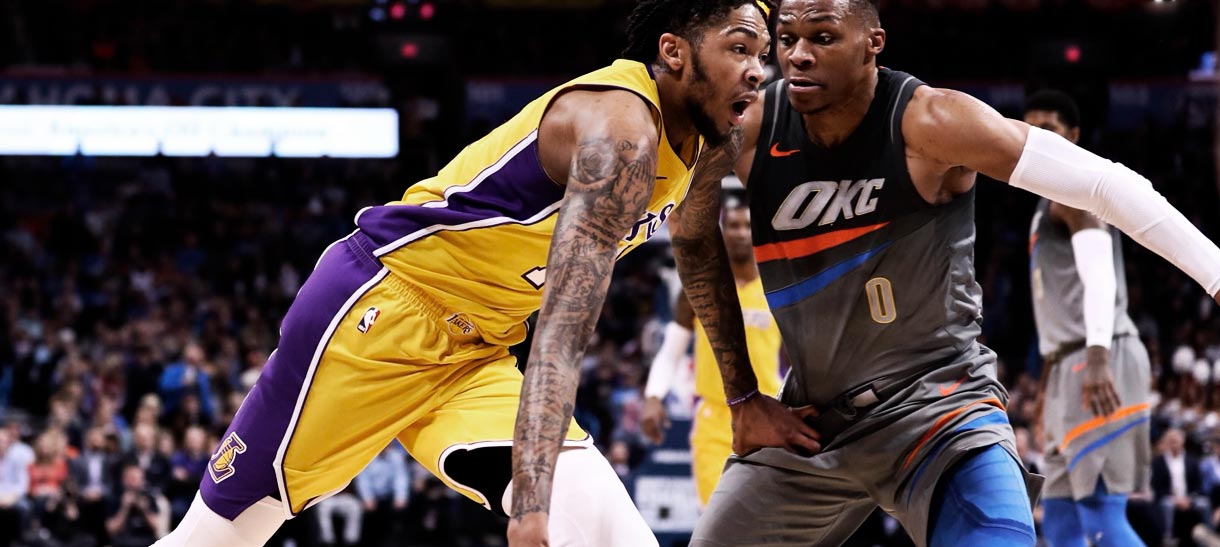 Lakers quebra escrita e vence Thunder em Oklahoma