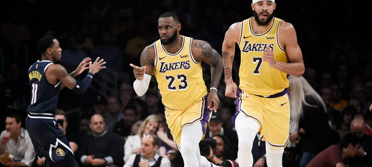 Com triple-double de LeBron, Lakers vence Nuggets em Los Angeles