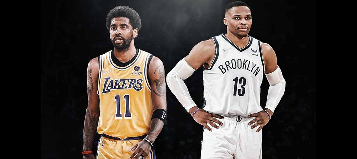 Todos os passos da negociação entre Lakers e Nets por Kyrie Irving e Russell Westbrook