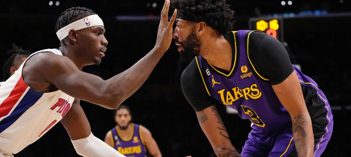 NBA: Com reforços e Davis endiabrado, Lakers vence Pistons em Los Angeles
