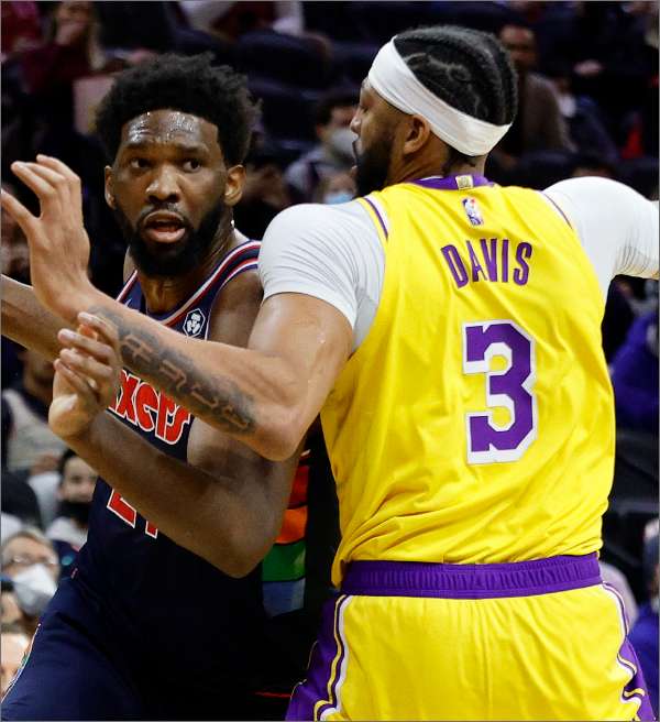 Lakers encara Sixers provavelmente com Davis e LeBron em quadra