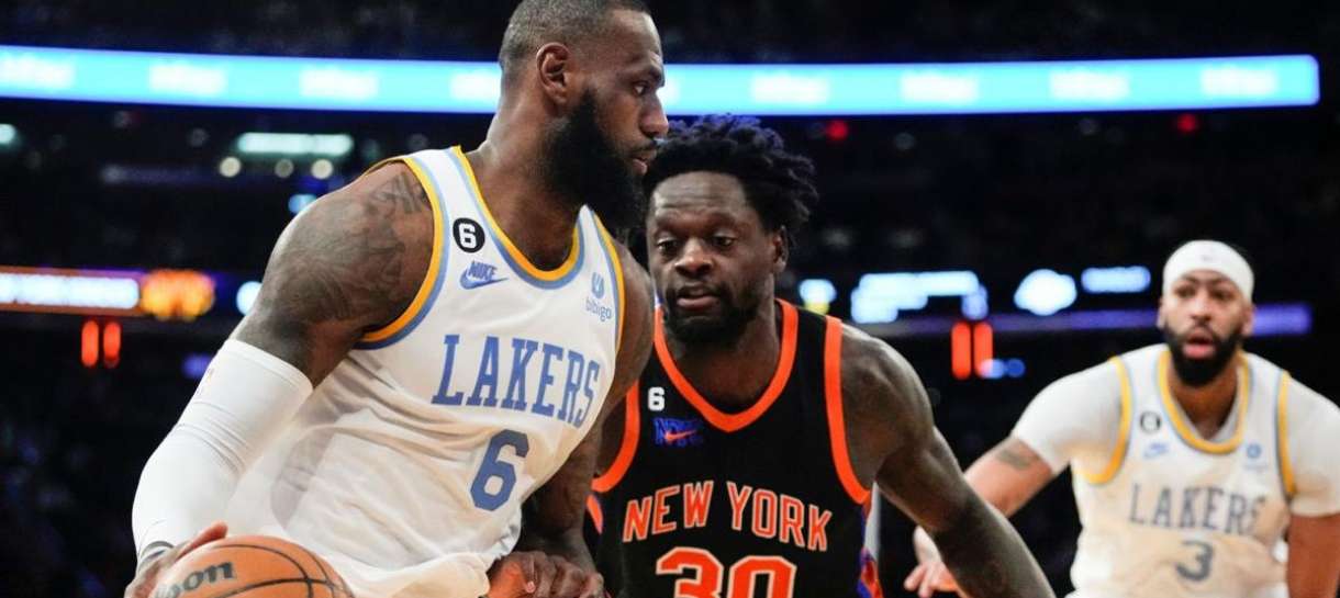 NBA: Com triplo-duplo de LeBron, Lakers vence Knicks na prorrogação