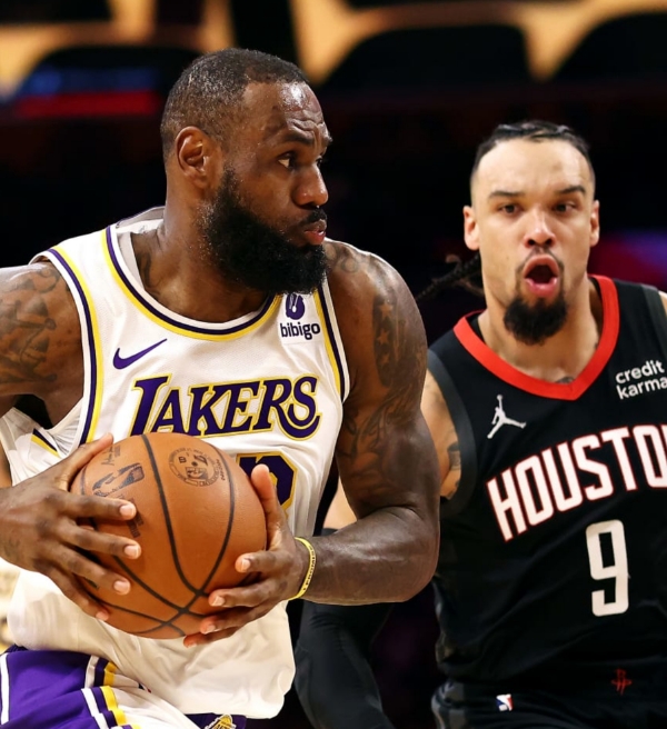 NBA: LeBron James salva o Lakers que vence o Rockets por apenas um ponto