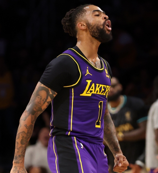 Os números absurdos de D’Angelo Russell na gigante vitória do Lakers sobre o Bucks
