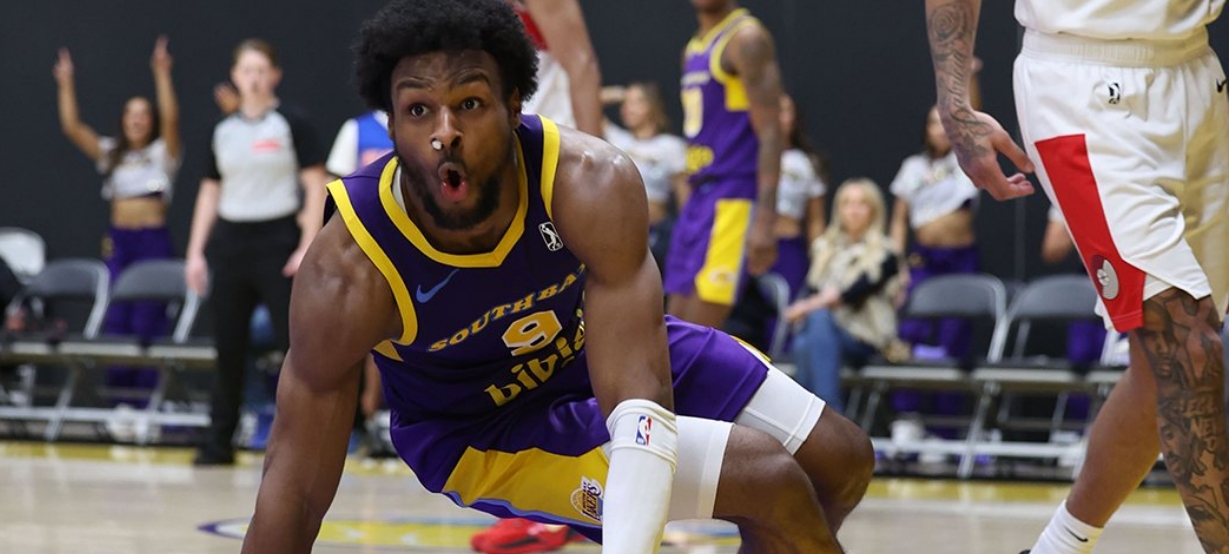 O melhor jogo da carreira de Bronny James na G League