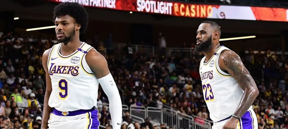 Com LeBron e Bronny juntos, Lakers perde para Suns na pré-temporada da NBA