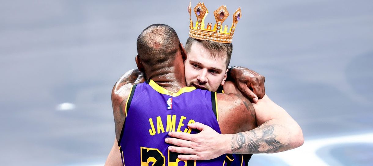 Vai ou fica? LeBron James está pronto para passar coroa do Lakers a Luka Doncic