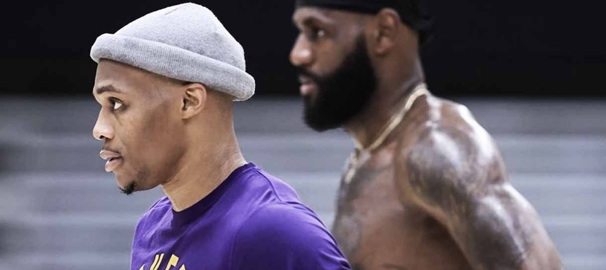 Assista! LeBron e Westbrook trabalham duro no centro de treinamento do Lakers