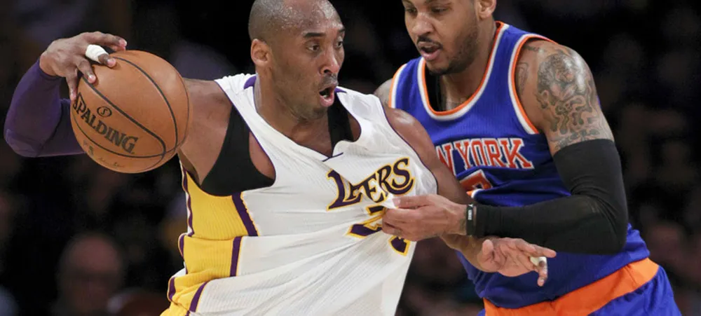 Confira como foi o último duelo entre Carmelo Anthony e Kobe Bryant