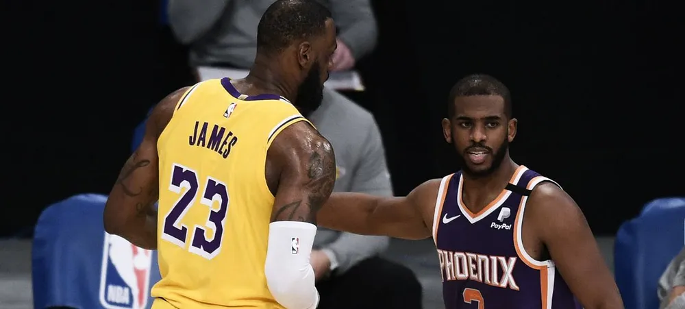 Lakers x Suns: LeBron e Chris Paul comentam sobre confronto nos playoffs da NBA