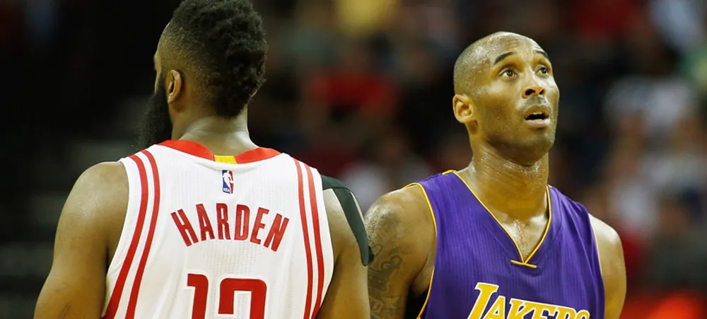 Confira o duelo entre Kobe Bryant e James Harden