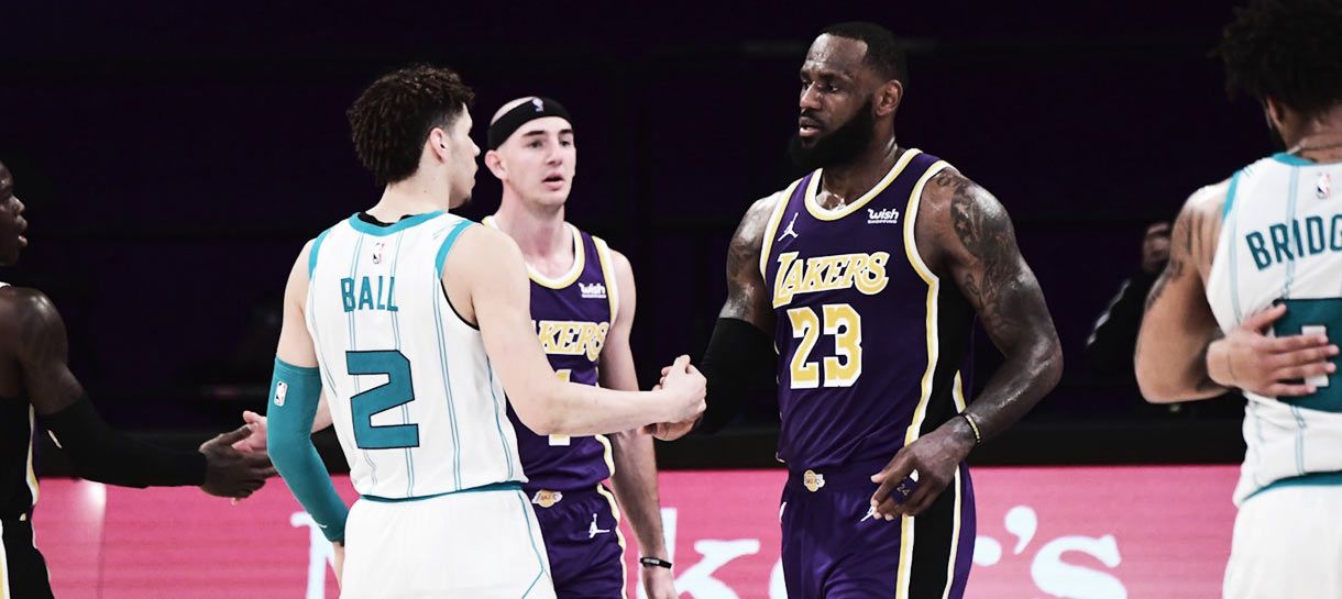 NBA: LeBron James garante vitória para o Lakers e dá aula para LaMelo Ball