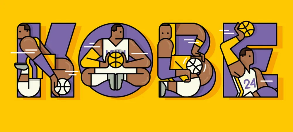 Designer cria tipografia em homenagem a Kobe