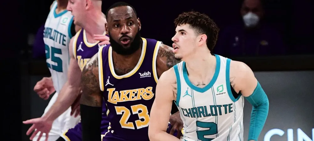 NBA: LeBron James reage empolgado depois do seu primeiro confronto contra LaMelo Ball