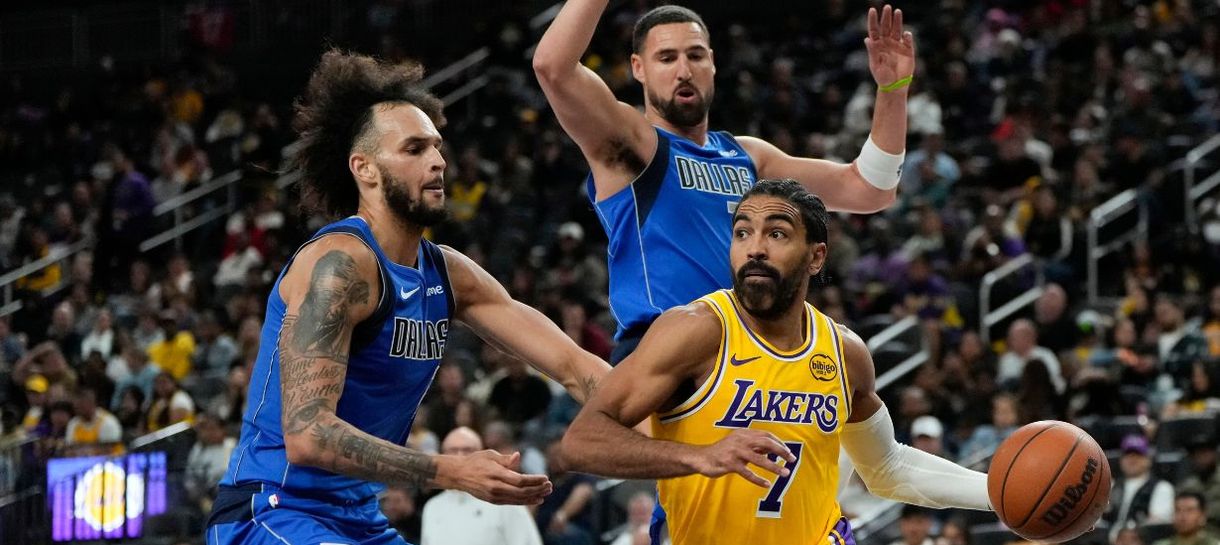 Reservas do Lakers fazem titulares do Mavs batalharem pela vitória