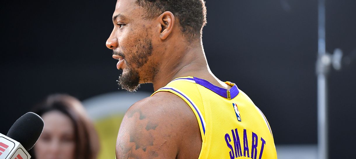 Marcus Smart foi desfalque no primeiro treino do Lakers